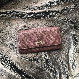 Ecote Woven Faux Leather Wallet